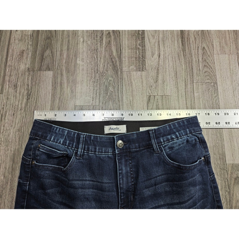 Angels Forever Young 360 Sculpt Skinny Jeans Women 14 Blue Stretch Denim - Picture 7 of 11